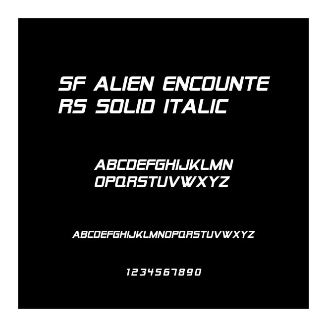 SF Alien Encounters Solid Italic