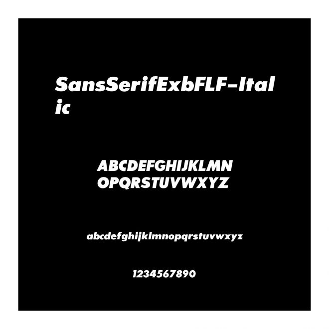 SansSerifExbFLF-Italic
