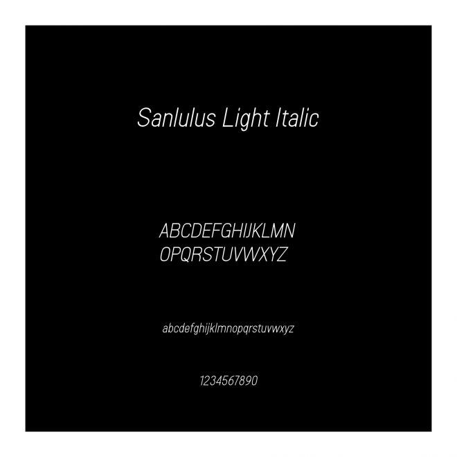 Sanlulus Light Italic