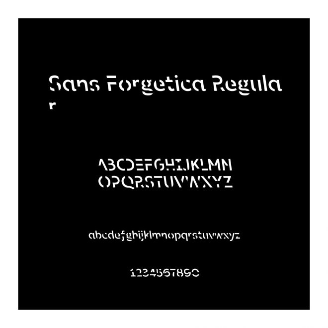 Sans Forgetica Regular