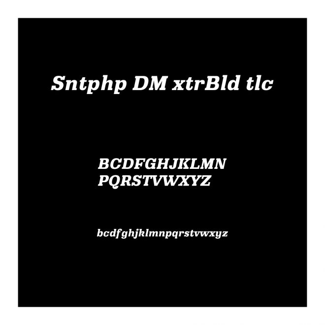 Santiphap DEMO ExtraBold Italic