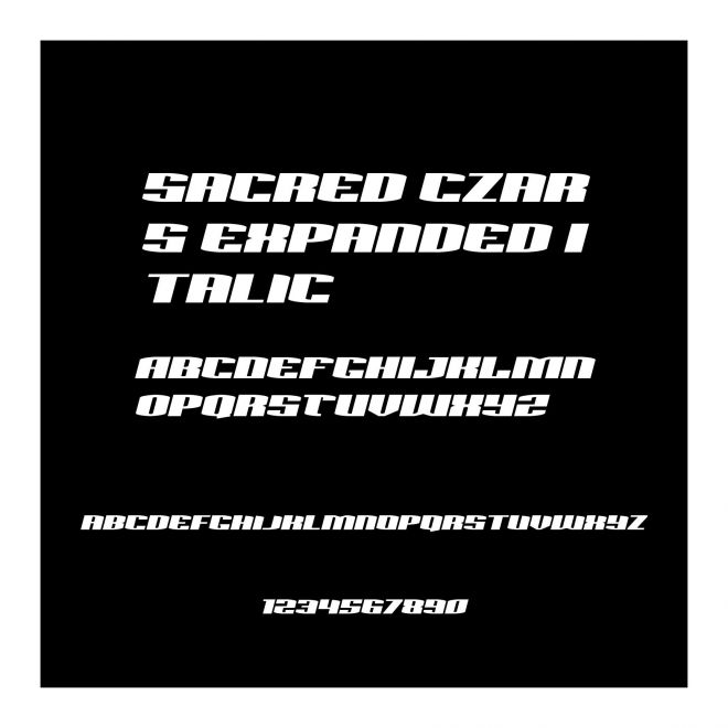 Sacred Czars Expanded Italic