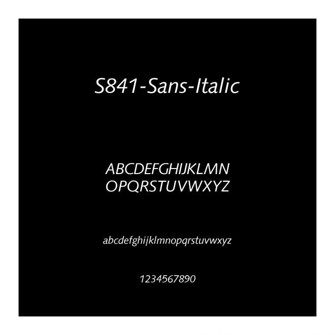 S841-Sans-Italic
