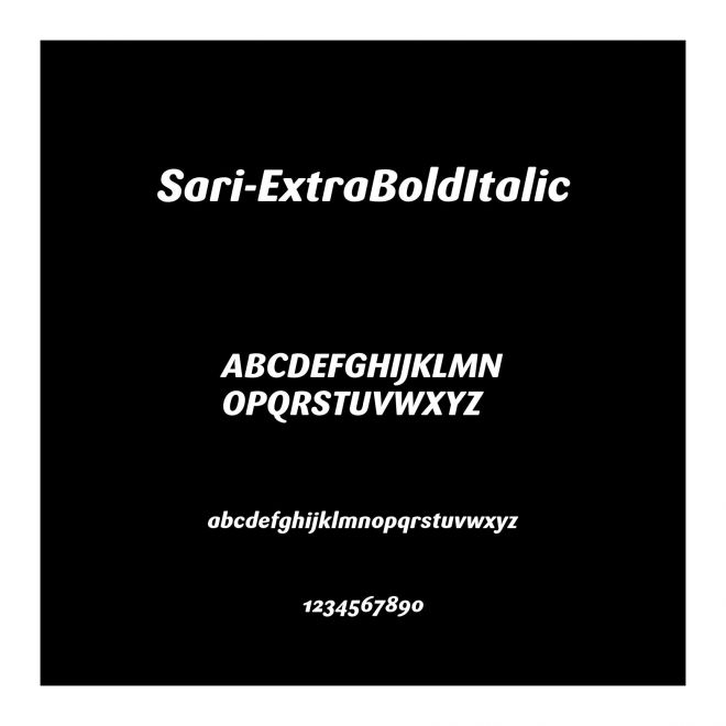 Sari-ExtraBoldItalic