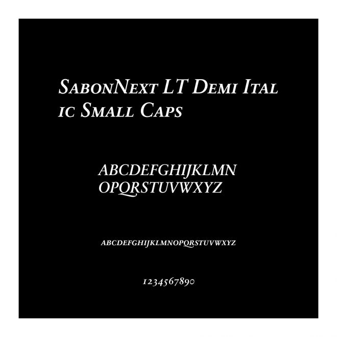 SabonNext LT Demi Italic Small Caps