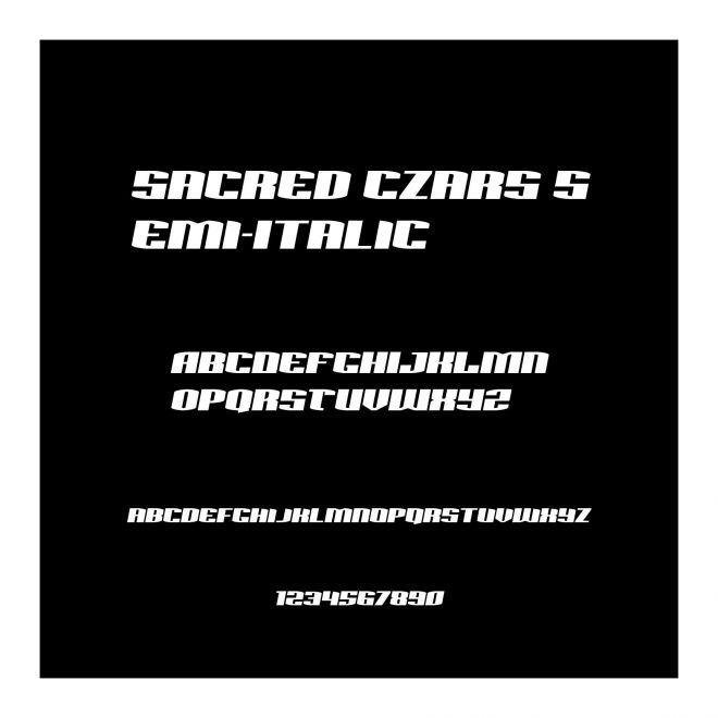 Sacred Czars Semi-Italic