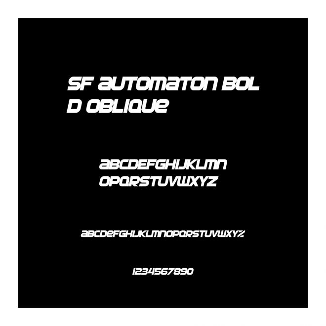 SF Automaton Bold Oblique