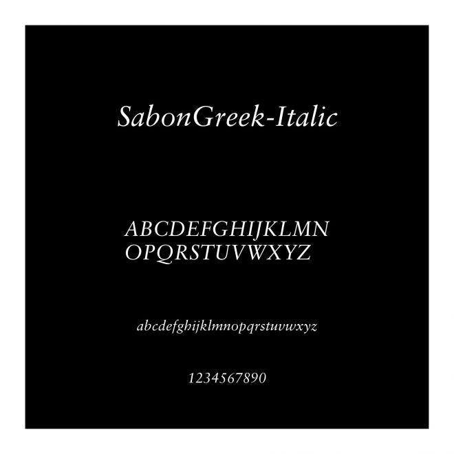 SabonGreek-Italic