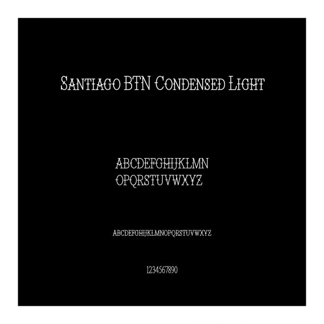 Santiago BTN Condensed Light