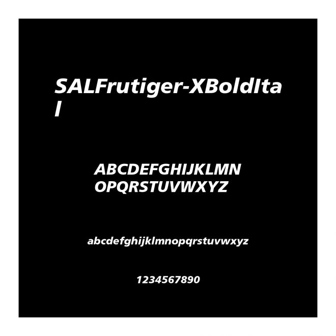 SALFrutiger-XBoldItal