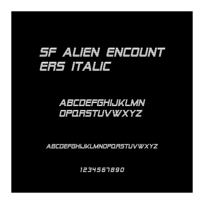 SF Alien Encounters Italic