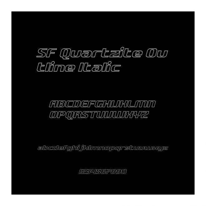 SF Quartzite Outline Italic