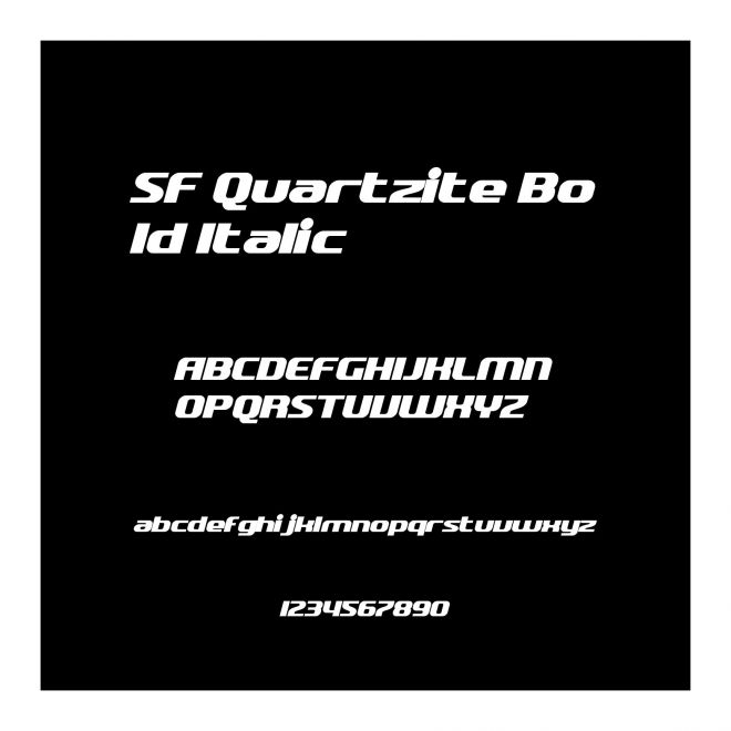 SF Quartzite Bold Italic