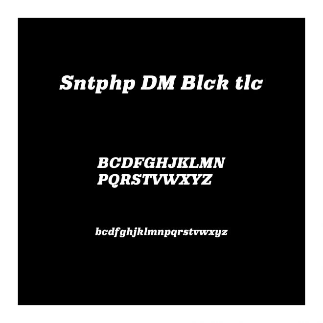 Santiphap DEMO Black Italic