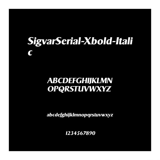 SigvarSerial-Xbold-Italic