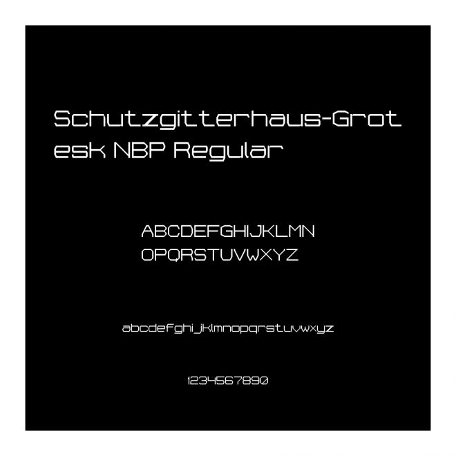Schutzgitterhaus-Grotesk NBP Regular