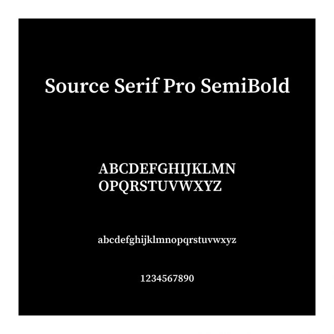 Source Serif Pro SemiBold