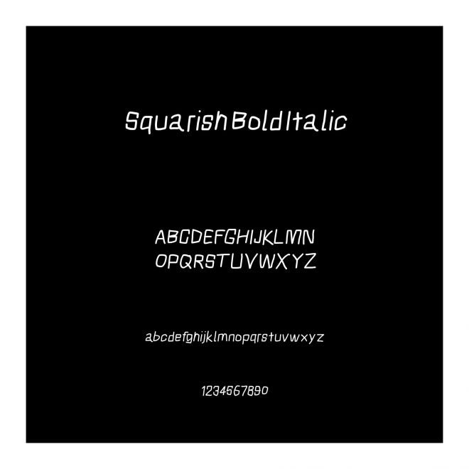 Squarish Bold Italic