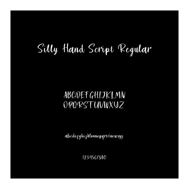 Silly Hand Script Regular