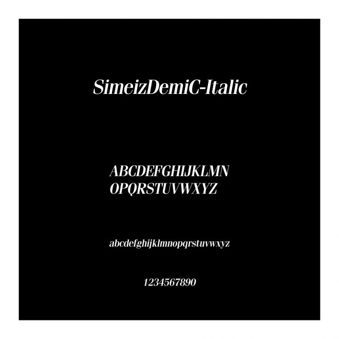 SimeizDemiC-Italic