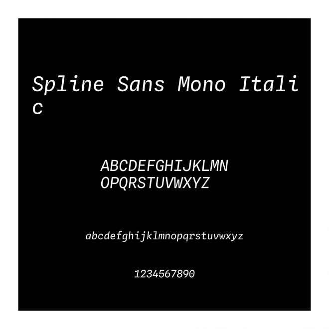 Spline Sans Mono Italic