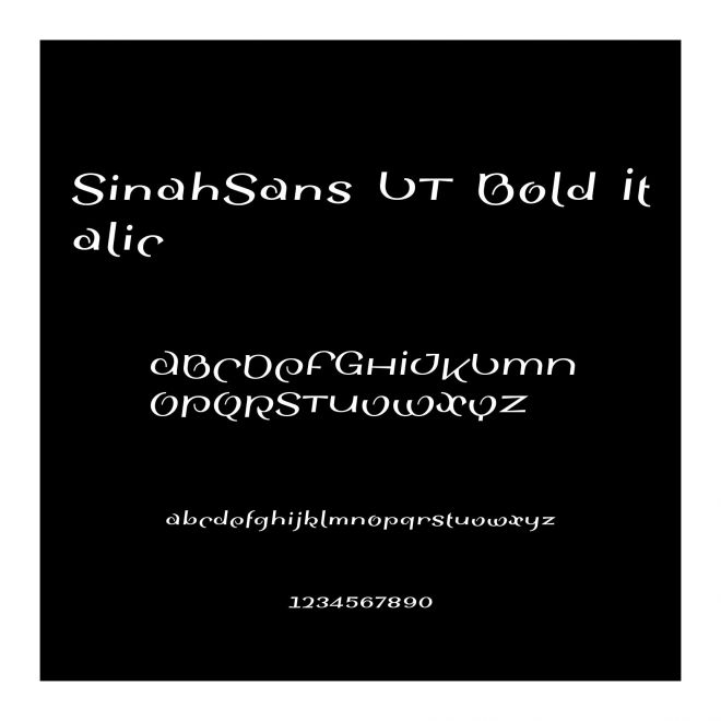 SinahSans LT Bold Italic