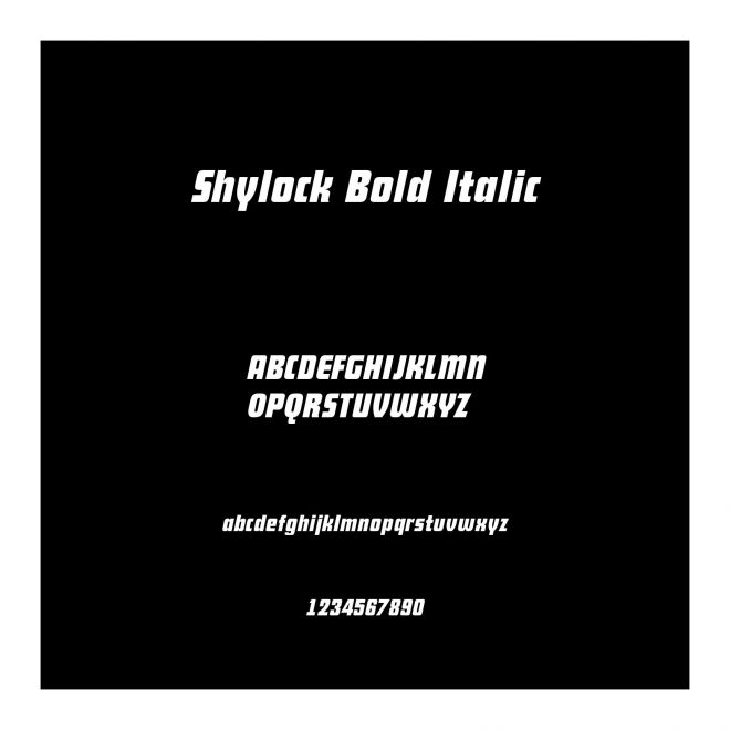 Shylock Bold Italic