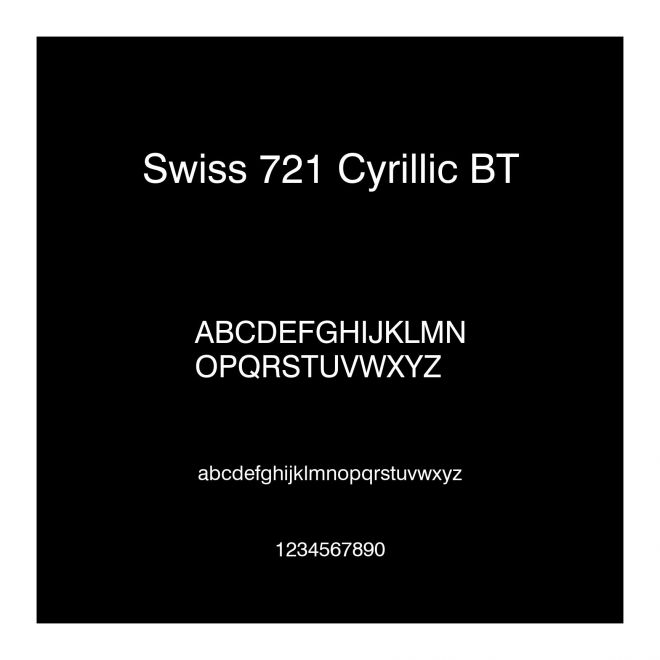 Swiss 721 Cyrillic BT