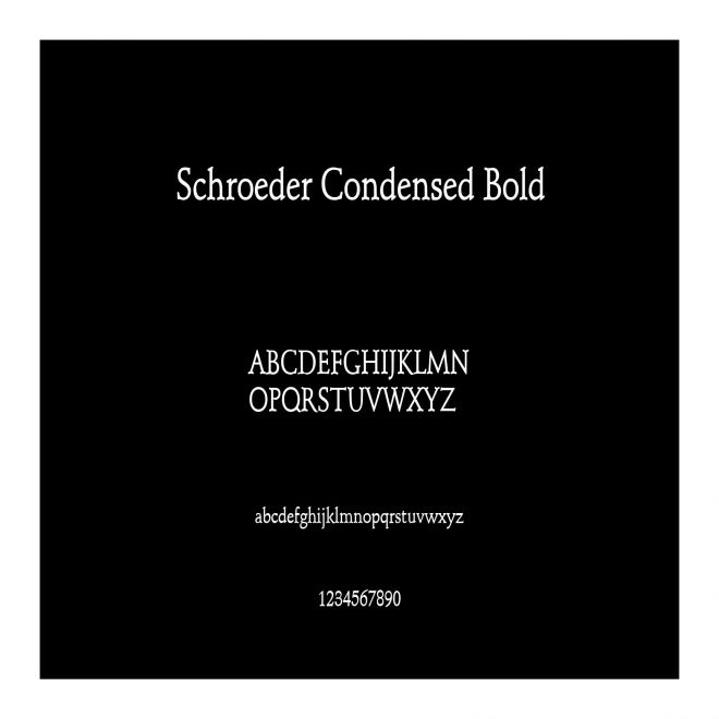 Schroeder Condensed Bold