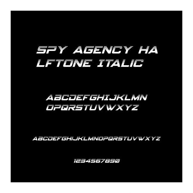 Spy Agency Halftone Italic
