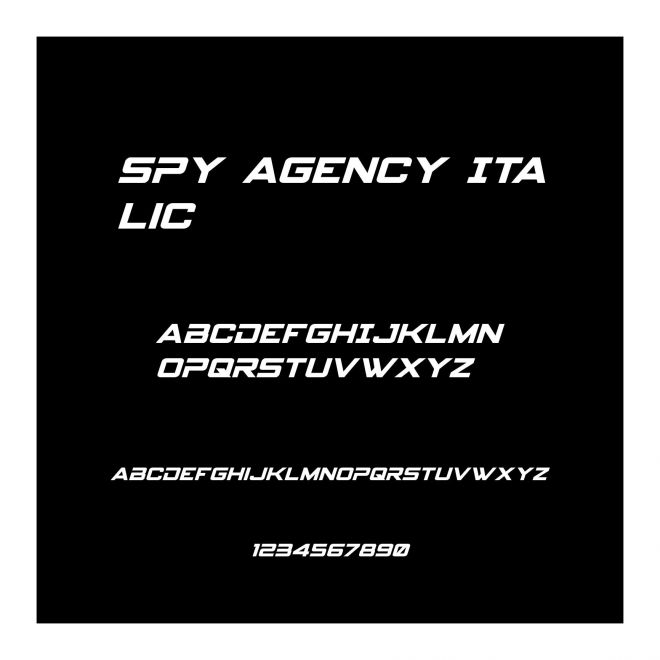 Spy Agency Italic
