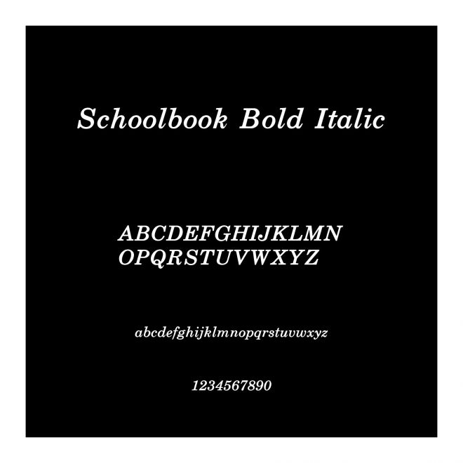 Schoolbook Bold Italic