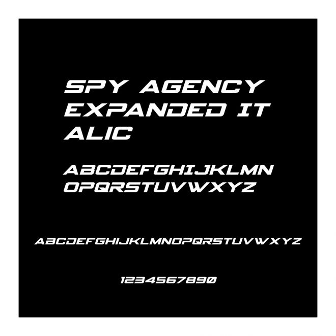 Spy Agency Expanded Italic
