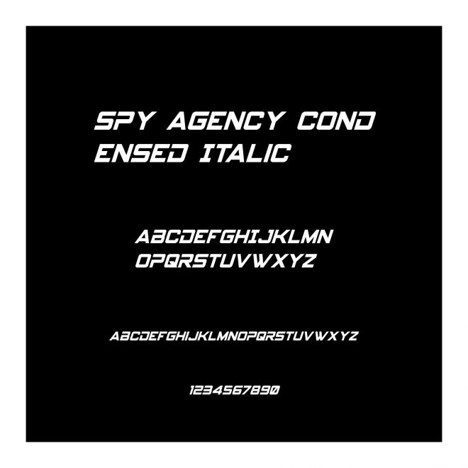 Spy Agency Condensed Italic