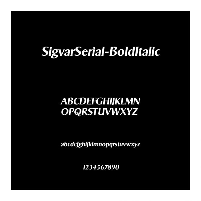 SigvarSerial-BoldItalic