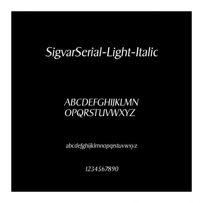 SigvarSerial-Light-Italic