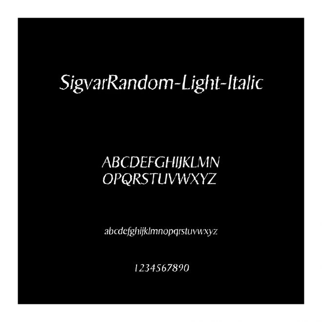 SigvarRandom-Light-Italic
