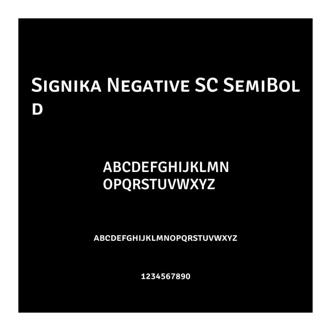 Signika Negative SC SemiBold