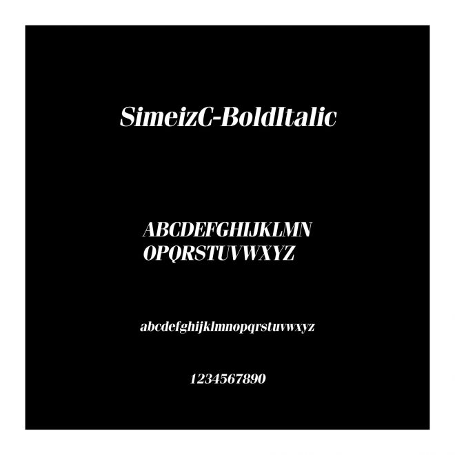 SimeizC-BoldItalic