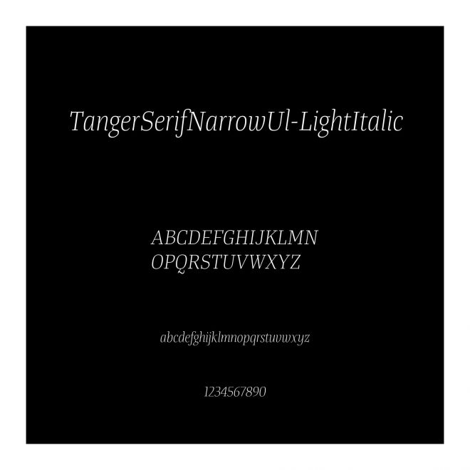 TangerSerifNarrowUl-LightItalic