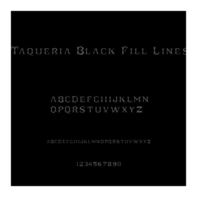 Taqueria Black Fill Lines