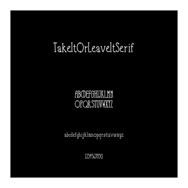 TakeItOrLeaveItSerif