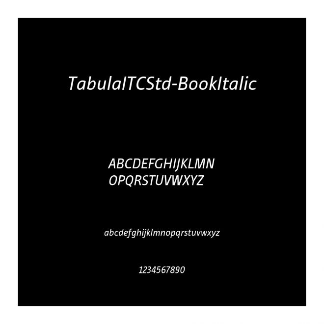 TabulaITCStd-BookItalic