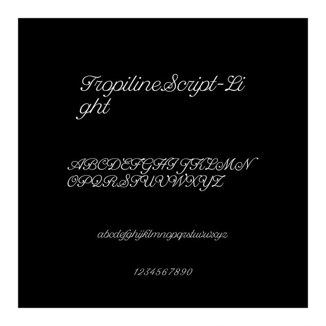 TropilineScript-Light