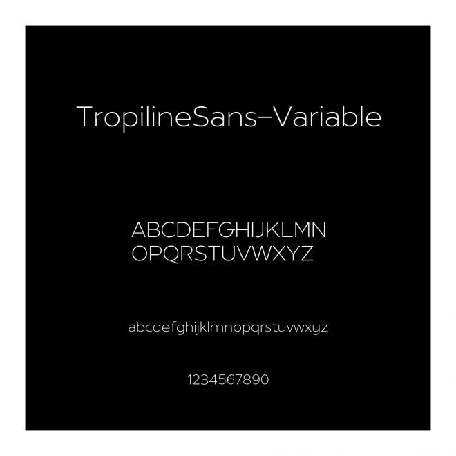 TropilineSans-Variable