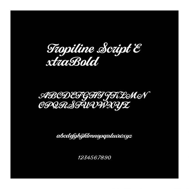 Tropiline Script ExtraBold