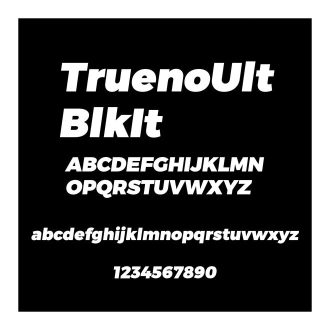 Trueno UltraBlack Italic