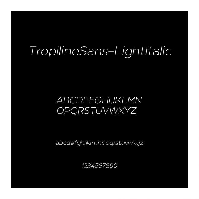 TropilineSans-LightItalic
