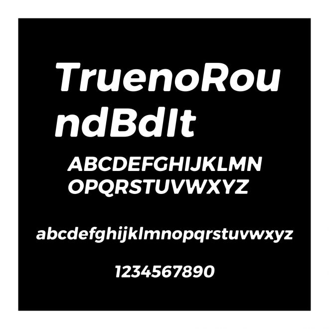 Trueno Rounnd Bold Italic