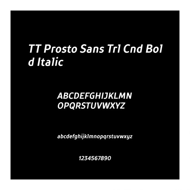 TT Prosto Sans Trl Cnd Bold Italic